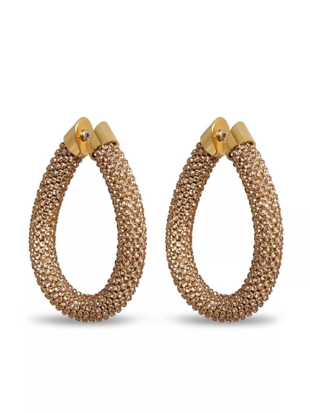 Rabanne Gold Pixel chainmail earrings Women 0113