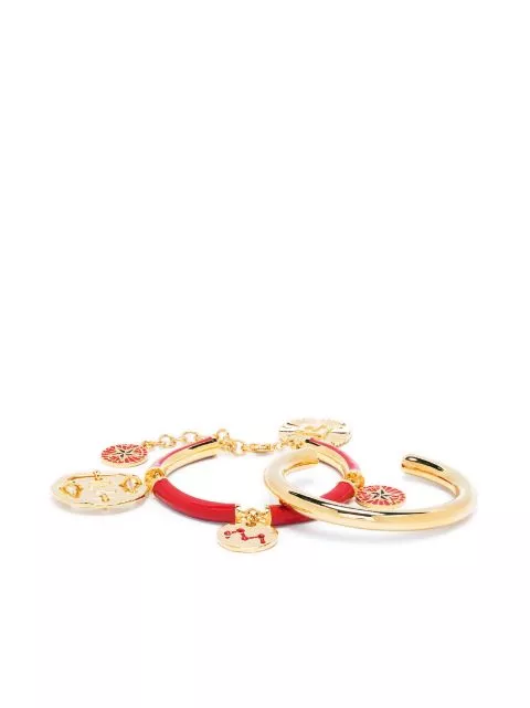 Rabanne charm bangle bracelet set Women 0113