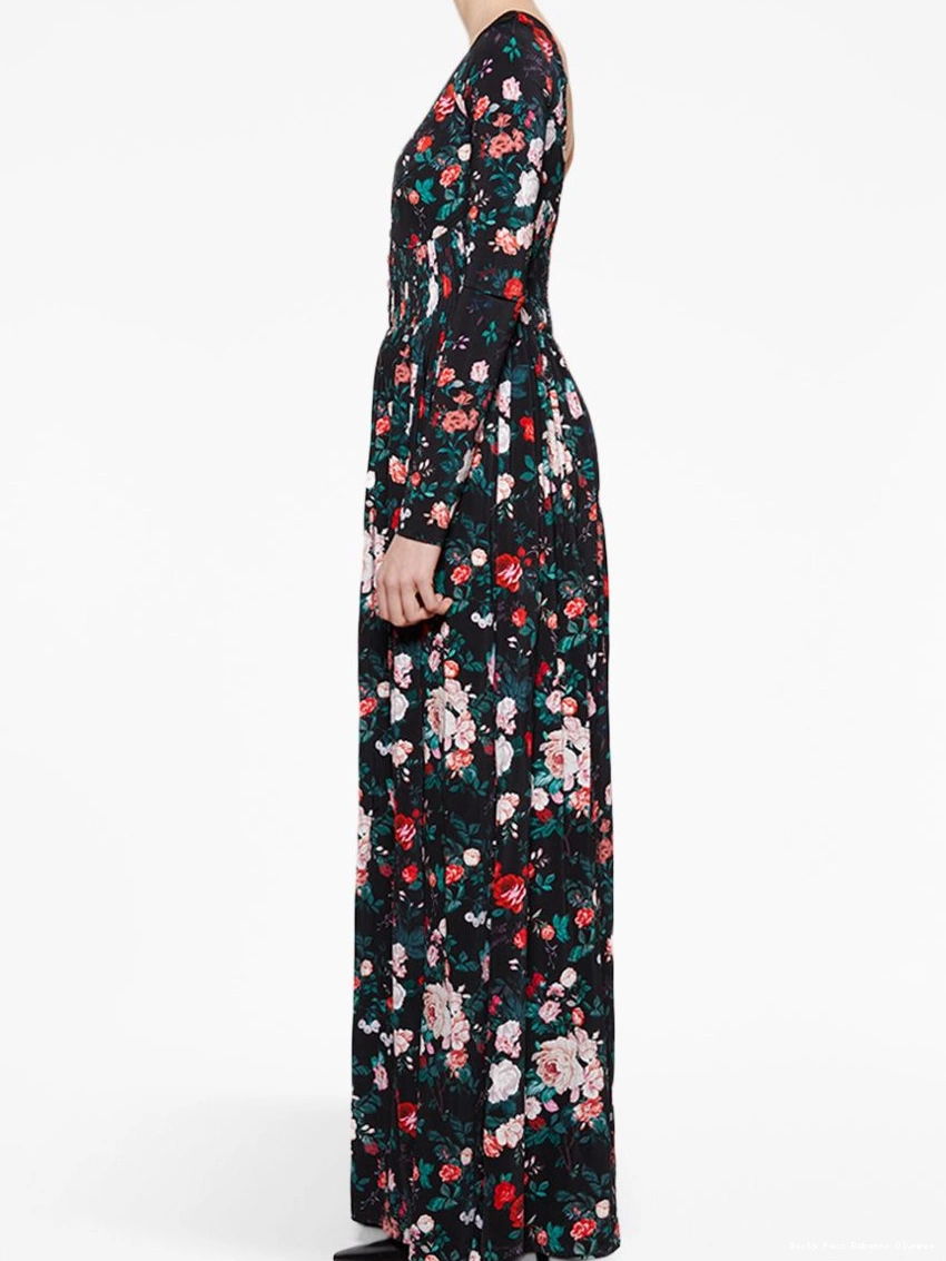 Affordable Women Rabanne maxi dress rose-print 0308