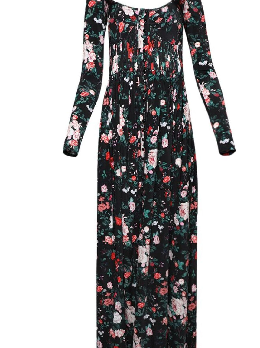 Cheap Women dress rose-print Rabanne maxi 0303