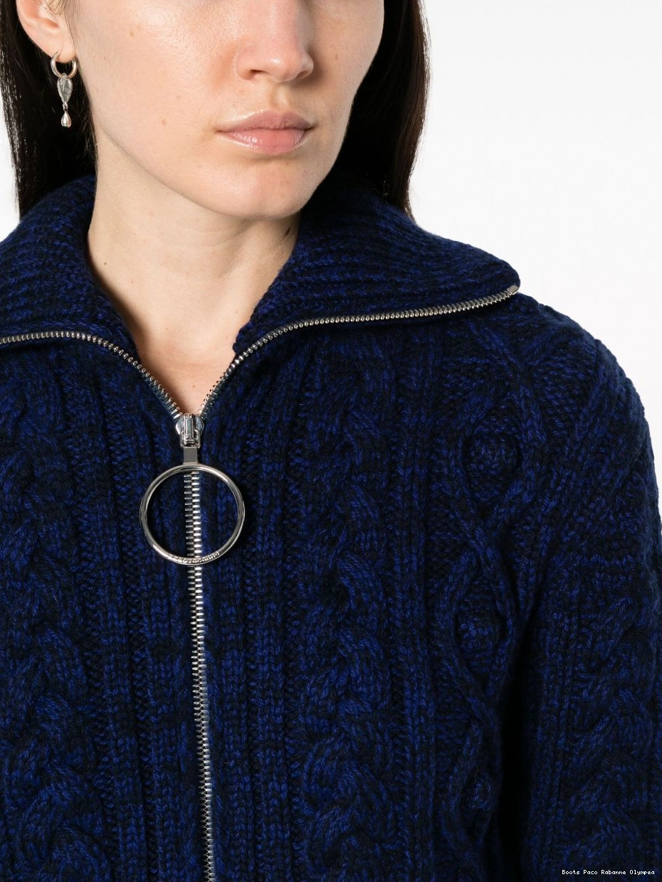 Affordable Women zipped Rabanne wool cardigan 0306