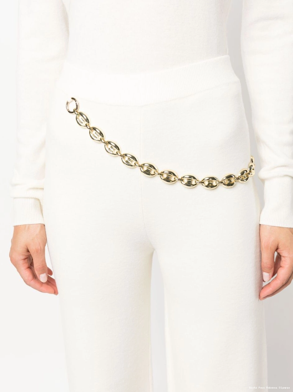 Cheap trousers knitted chainmail-detail Women Rabanne 0308