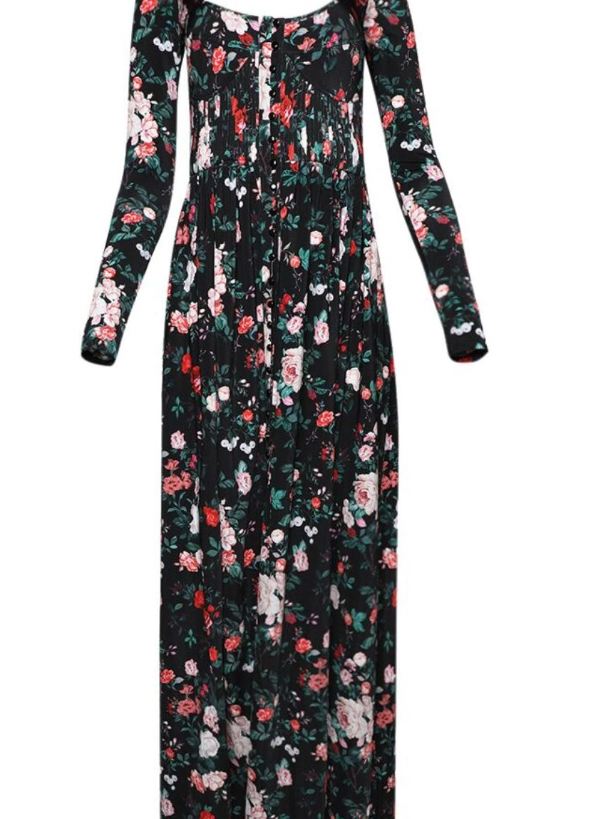 Affordable Women Rabanne maxi dress rose-print 0308