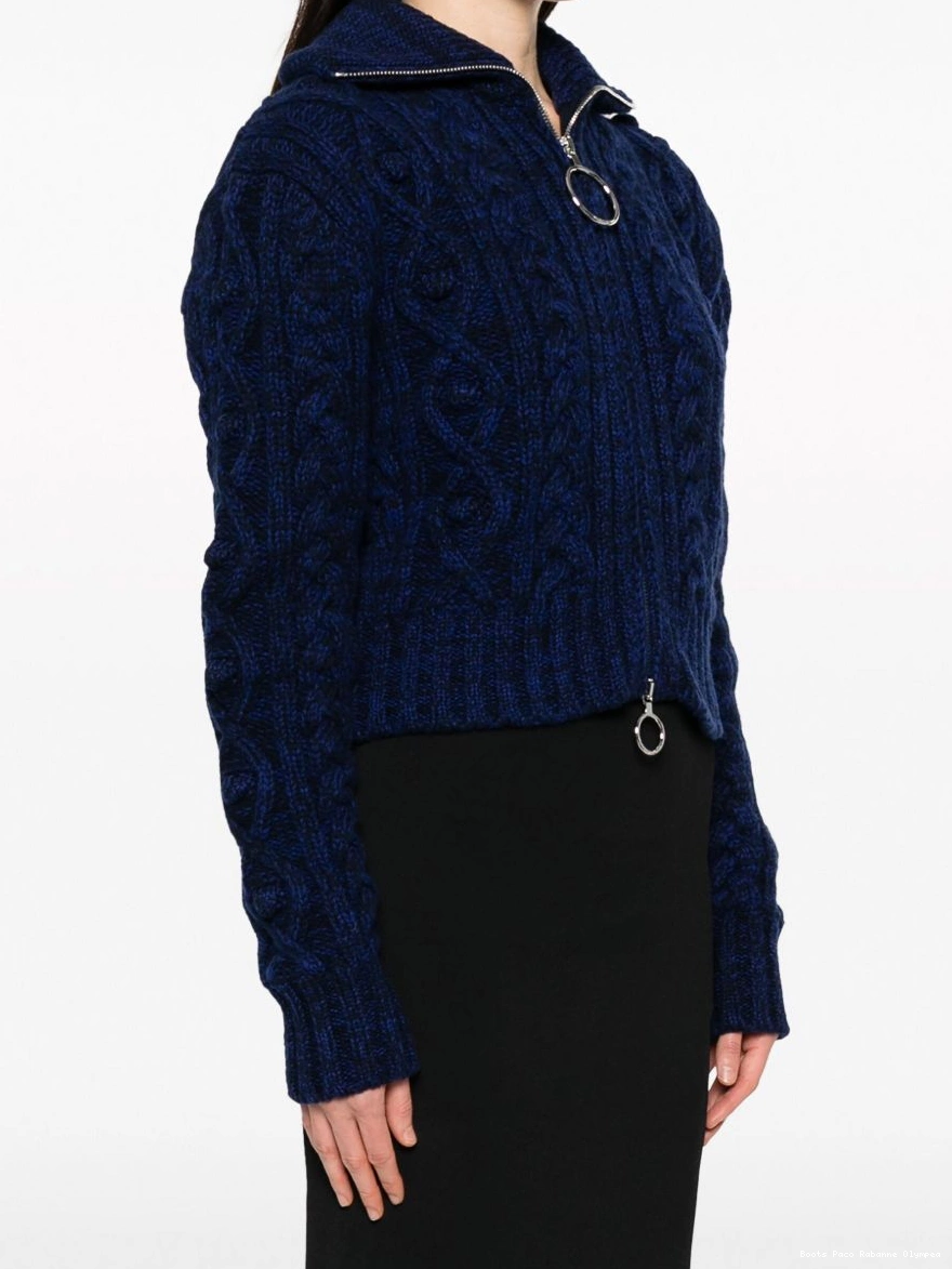 Affordable Women zipped Rabanne wool cardigan 0306