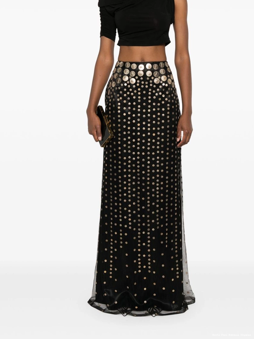 Affordable skirt maxi Rabanne stud-embellished Women 0308